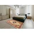 thumbnail image 4 of Ahgly Company Indoor Rectangle Traditional Fire Brick Red Medallion Area Rugs, Swatch Sample, 4 of 6