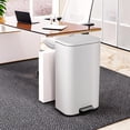 thumbnail image 2 of Garvee Bote de Basura 30L de Acero Inoxidable con Pedal y Tapa de Cierre Suave – Incluye Cubo Interior, para Cocina y Oficina, 2 of 9