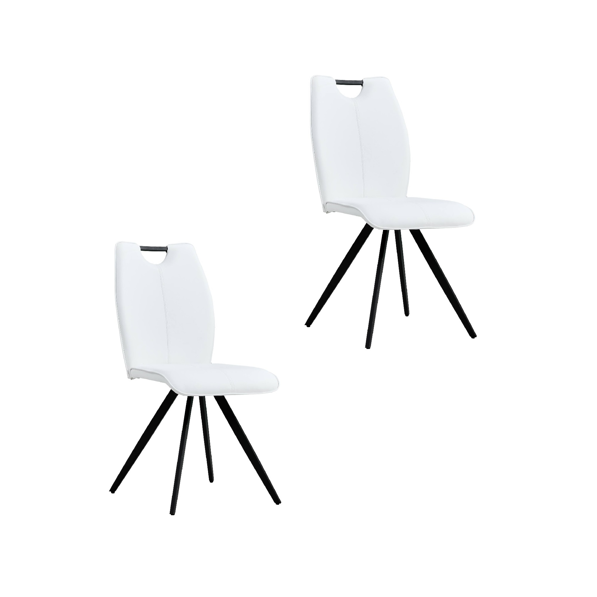 ZZZQ PU Leather Dining Chair Armless Classic Leisure Chair for Home