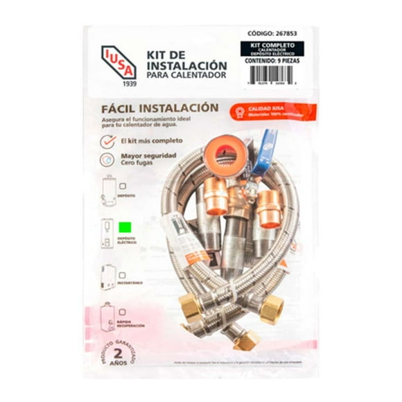 Kit De Instalación Completo Para Calentador Eléctrico Iusa multicolor