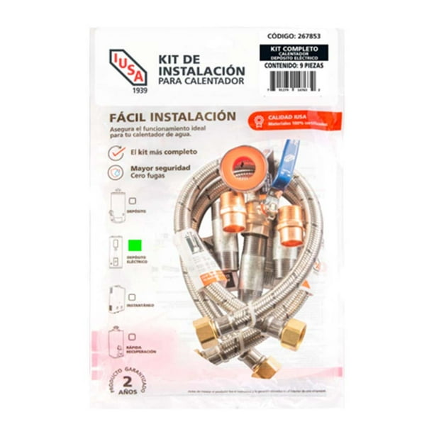 Kit De Instalación Completo Para Calentador Eléctrico Iusa multicolor