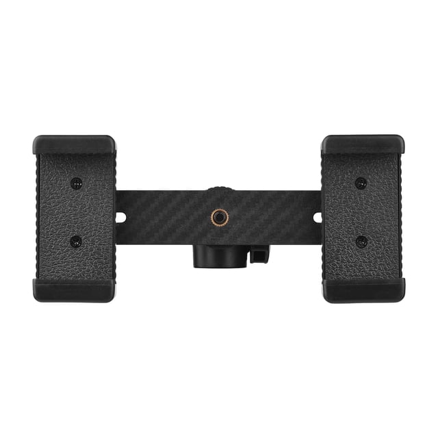 Double Phone Holder Tripod Mount Adapter Horizontal Vertical Shooting with Mini Ball Head for Phone Selfie Video Live Streaming Chatting