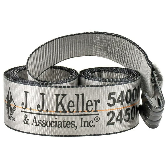 Heavy-Duty Winch Strap with Flat Hook, 2" x 18', 5,400lbs WLL