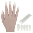 thumbnail image 3 of Manicure Practice Mannequin, Soft Silicone Nail Training Hand Bendable With False Nail Tips For Nail Salon #02, 3 of 8