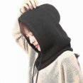 thumbnail image 2 of Women Winter Beanie Hat Cashmere Female Knitted Hooded Scarf Balaclava for Women Windproof Warm Wool Cap, 2 of 5
