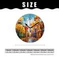 thumbnail image 2 of 14 Inch Wall Clock Battery Operated Silent Clock Decorative for Office, Kitchen, Outdoor, Living Room，Autumn Forest Bright Red Leaves Blue Sky Lovely Design, 2 of 4