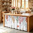 thumbnail image 5 of Colorful Leaves Fall Sink Skirt for Bathroom, Self-Adhesive Under Sink Curtain, Autumn Botanical Thanksgiving Hide Pipes & Storage Fabric Cabinet Skirt Cover for Kitchen Laundry 32"x55", 5 of 8