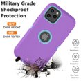 thumbnail image 2 of Njjex iPhone 12 Pro Max Cases, Sturdy Phone Case for iPhone 12 Pro Max 6.7", Full-Body Shockproof Protection Heavy Duty Armor Hard Plastic Rubber Rugged Bumper 3-in-1 Case Cover - Purple, 2 of 7