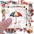 thumbnail image 5 of Vintage Stickers Stationery Stickers American PVC Sticker Kids Stickers Toy for Laptops Suitcase, 5 of 9