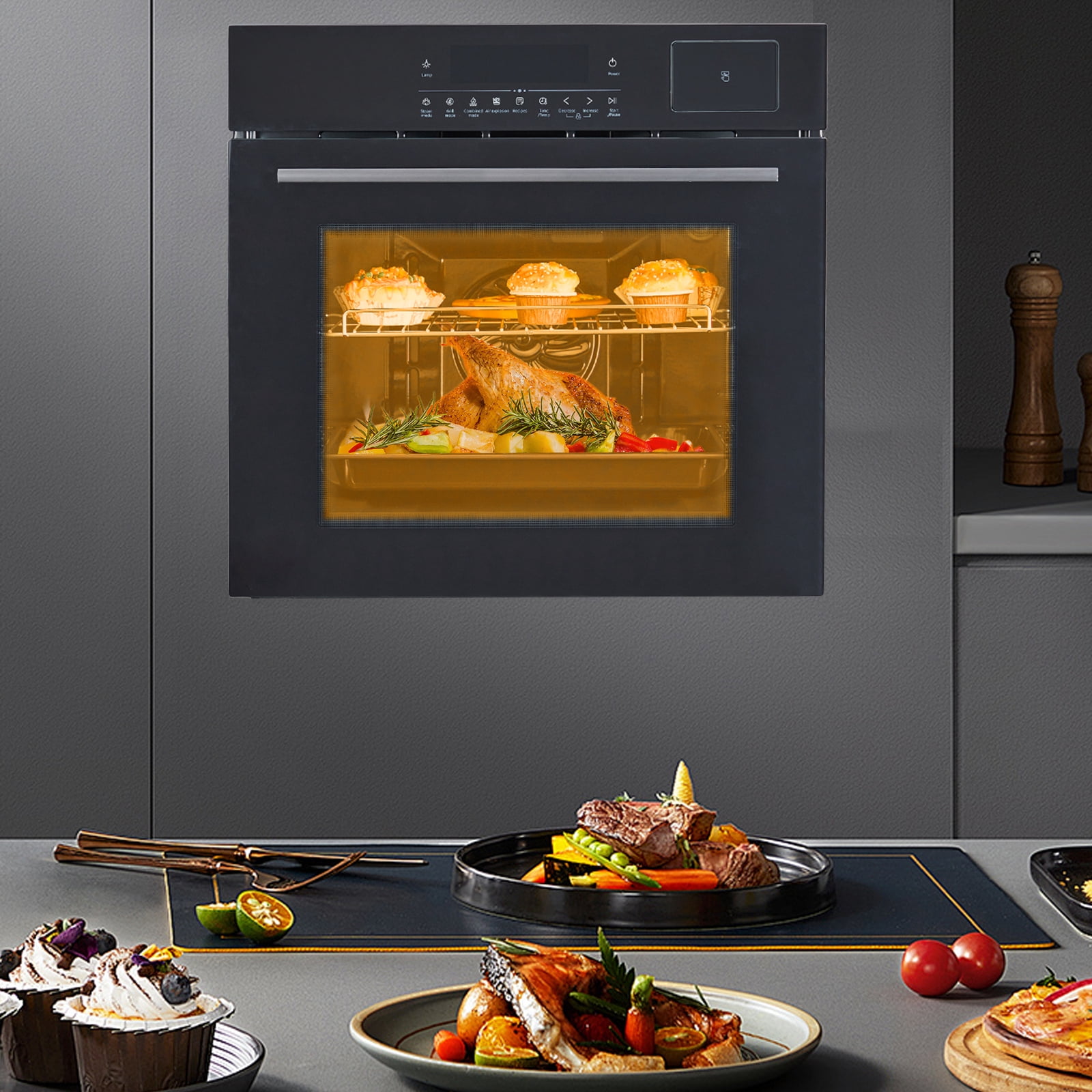 Tzou 24" 3000W Electric Single Wall Oven