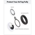 thumbnail image 3 of 2 Packs Airtag Holder Key Ring with Soft TPU Case, Stouchi Stainless Steel Invisible Slim Keychain Compatible, 3 of 5
