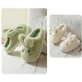 thumbnail image 6 of Women's Slippers Cute Rabbit Warm Plush Slippers Comfortable Indoor Anti slip Home Thick Sole Winter Soft Cotton Slippers, 6 of 8