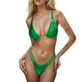 thumbnail image 2 of Hxshgdsn Bikini Sets For Women 2 Piece Spaghetti Strap Swimsuits Three Point Bathing Suits Cheeky Swimwear Green M, 2 of 8