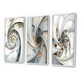 thumbnail image 3 of Designart "Abundance in Light Blue Spiral IV" Fractals Framed Wall Art Set Of 3 - Blue Transitional Frame Gallery Set For Office Decor, 3 of 6