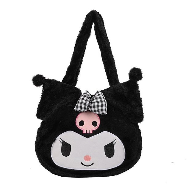 Bolso de peluche Kawaii de Sanrio, bolso de hombro My Melody, bolso de mano Kuromi de peluche, bolso cruzado Cinnamoroll, bolsa de maquillaje, regalo para niña