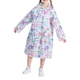 thumbnail image 1 of Imperméable pour Filles avec Capuche et Poches Léger Réutilisable pour Tout-Petits et Enfants 3-14 Ans, 1 of 8