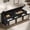 Black, variant on DRNANLIT Entryway Storage Bench with Rattan Drawers & Tufted Cushion, White, for Hallway, 48-Inch
