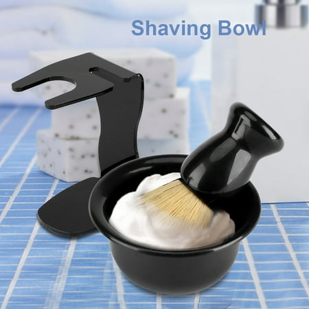 Yosoo 3 PCS Professional Men Shaving Brush + Stand / Holder + Bowl Set,Shaving Brush,Razor Stand