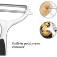 thumbnail image 3 of Heldig Peeler for Kitchen, Potato Vegetable Fruit Peeler, Stainless Steel Y Shape, Green, Black, 3 of 5