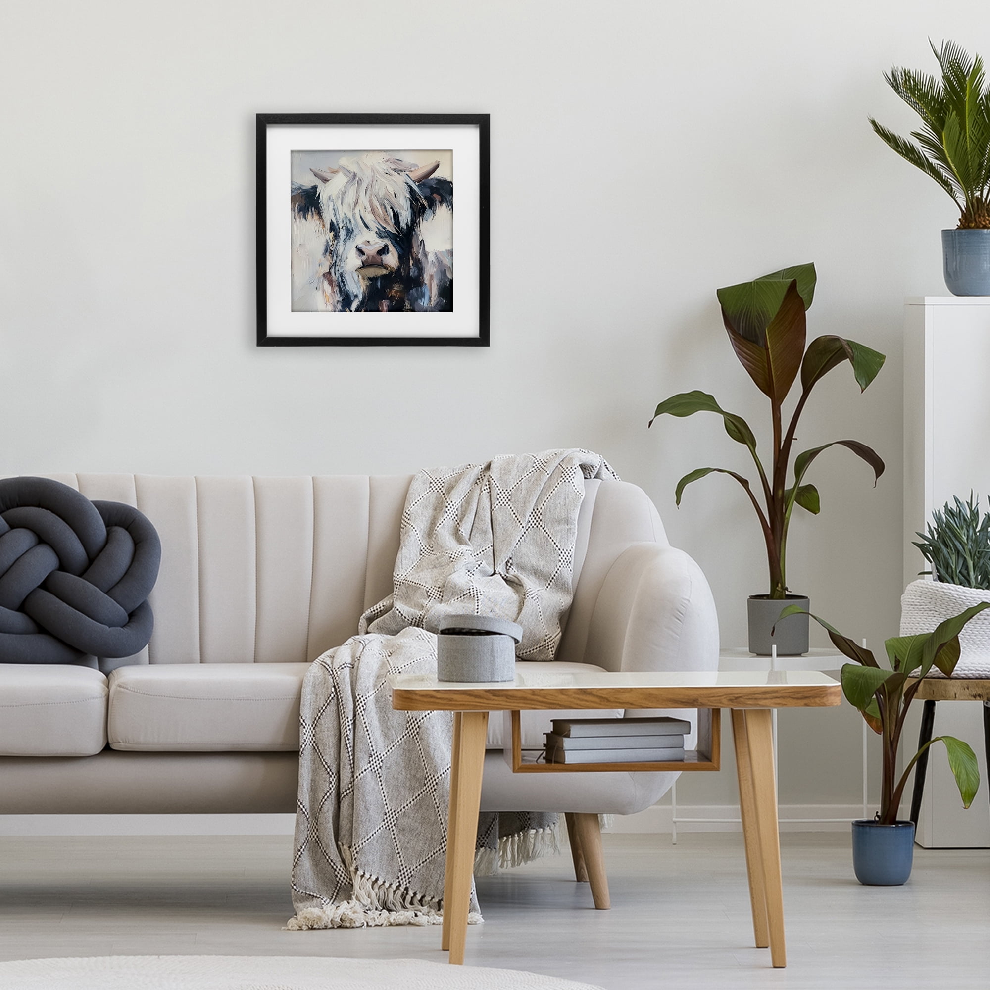 Stupell Industries Scruffy Little Highland Black Framed Print Under Glass, design by Tina LeCour