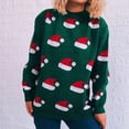 thumbnail image 1 of Qertyioot Chandails de Noël pour Femmes Col Rond, Impression Hiver Manches Longues, 1 of 7