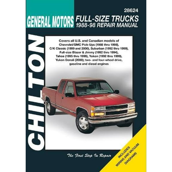 Pre-Owned Chevrolet Pick-Ups (88 - 98) (Chilton) (Chilton's Total Car Care Repair Manuals) Paperback