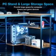 thumbnail image 5 of Casacomoda 40 Inch L Shaped Computer Desk with Power Outlet & Storage Shelves, Small Corner Desk with CPU Stand and Side Storage Bag, Home Office Desk, Vintage, 5 of 8