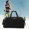 thumbnail image 2 of Xuniizn Gym Bag for Men & Women, Duffle Bag with Shoe Compartment, 30-40L Travel Bag & Weekender Overnight Bag, Water-Resistant Duffel Bag & Sports Tote Bag with Laundry Pocket, Oxford Cloth, Black, 2 of 10