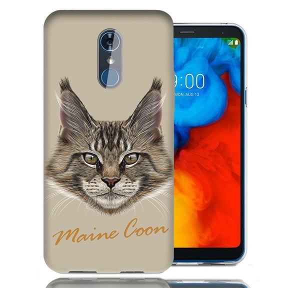 MUNDAZE For LG Stylo 4 Maine Coon Design TPU Gel Phone Case Cover