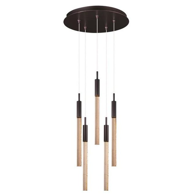 ET2 E32775-118BRZ Scepter 5 LED Anodized Bronze Multi-Light Pendant Ceiling Light