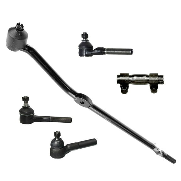 5 Pc Steering Kit Adjusting Sleeves Inner & Outer Tie Rods Drag Link Compatible with 4WD Only Fits select: 1997-2006 JEEP WRANGLER / TJ