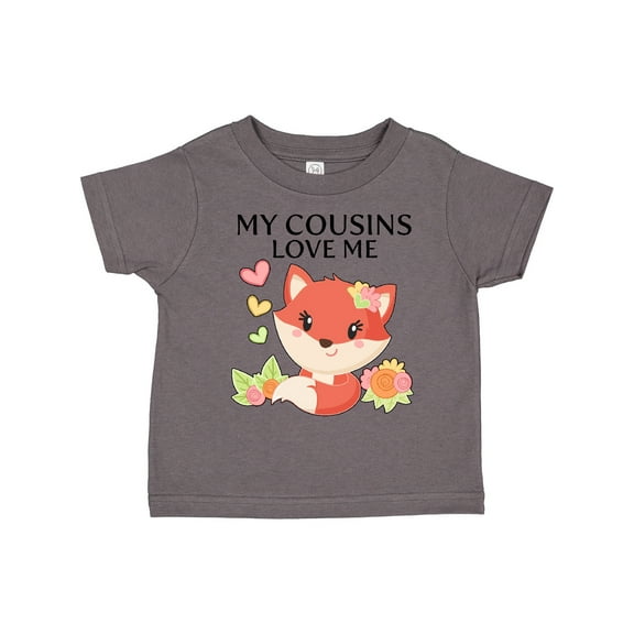 Inktastic My Cousins Love Me Little Fox Boys or Girls Toddler T-Shirt
