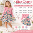 thumbnail image 6 of Aideaone Toddler Girls Dress Sleeveless Floral with Ruffle Cardigan 2 Piece Outfit Set 2-6T, 6 of 6