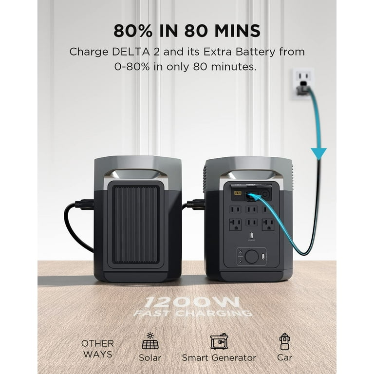 EF EcoFlow Delta 3 Series Smart Extra Battery, 1024Wh