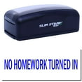 thumbnail image 1 of Large Pre-Inked No Homework Turned In Stamp, Slim 1854, Ultra Slim Design, Impression Size 1-13/16" by 2-1/2", Up to 25,000 Impressions - Blue Ink, 1 of 10