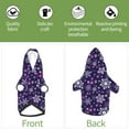 thumbnail image 6 of Fotbe Christmas Purple Snowflakes Print Small Dog Sweater Hoodies Pet Grey Hooded Soft Fleece Sweatshirts with Pocket Fall Winter Puppy Cat Sweaters Warm Clothes-X-Small, 6 of 7