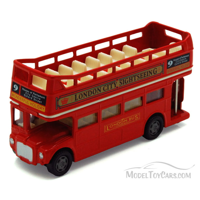 London Double Decker Bus Open Top, Red - Motormax 76008