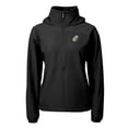 thumbnail image 2 of Women's Cutter & Buck Black New Orleans Saints  Charter Eco Recycled Half-Zip Hooded Anorak Jacket, 2 of 3