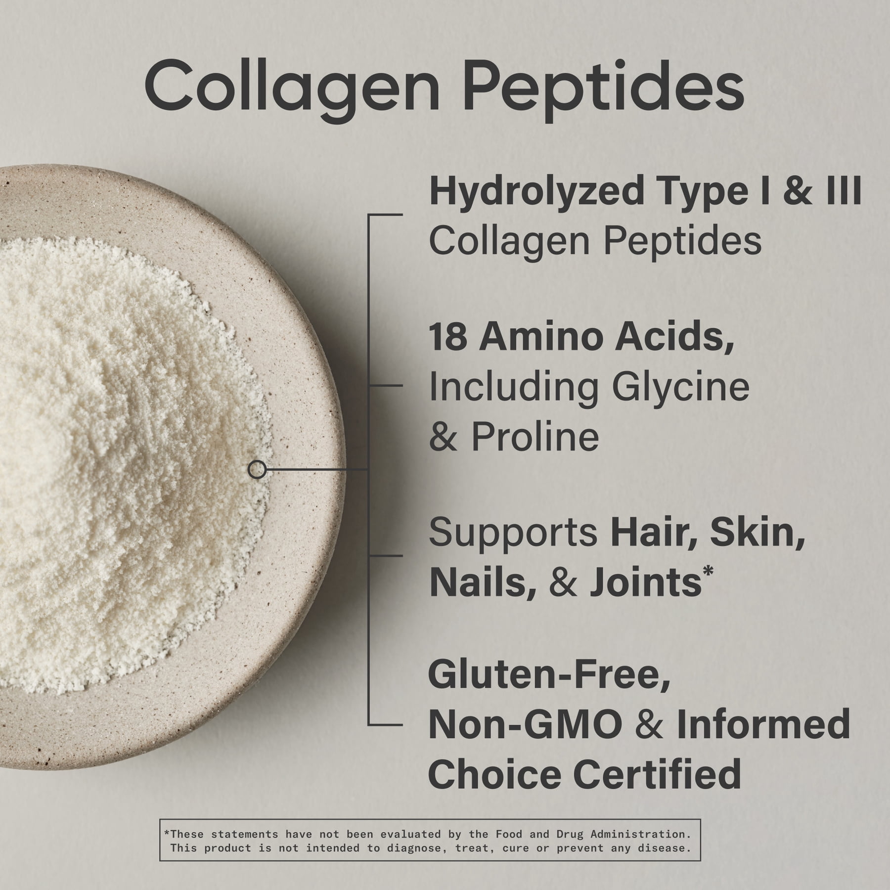 Sports Research® Collagen Peptides Hydrolyzed Type 1 & 3 Protein Supplement - Women & Men (20 Servings)