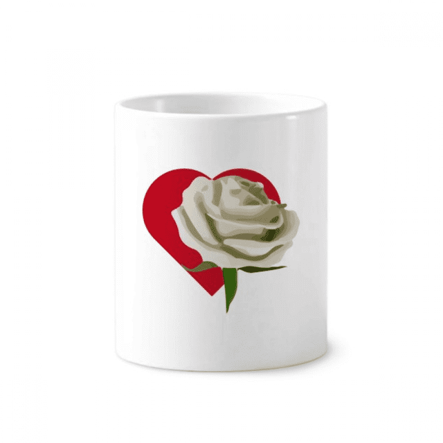 March Classic White Valentines Day Toothbrush Pen Holder Mug Cerac Stand Pencil Cup