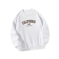 thumbnail image 4 of Sudadera de cuello redondo para mujer, ropa deportiva clásica, ropa de gran tamaño, manga larga para viajes en la calle, compras, otoño , SG, 4 of 10