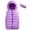 Purple, variant on Toddler Puffer Down Vest Hooded Boys Sleeveless Lightweight Jacket Girls Winter Packable Waistcoat Kids Warm Gilet with Zipper 2 Years Purple
