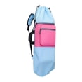 thumbnail image 4 of Mochila para monopatín con cierre de cordón, bolsa de almacenamiento para esterilla de yoga, impermeable, para longboard Azul claro, 4 of 8