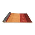 thumbnail image 2 of Ahgly Company Indoor Square Abstract Orange Modern Area Rugs, 3' Square, 2 of 4