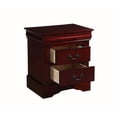 thumbnail image 2 of Tcbosik Rustic Nightstand with 2 Storage Drawers Accent Bedside Table for Bedroom Living Room, Cherry, 2 of 5