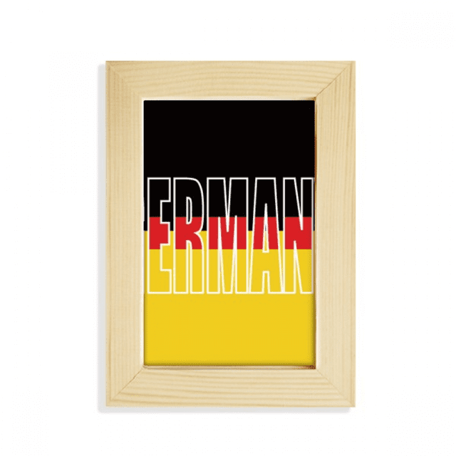 Germany Country Flag Name Desktop Display Photo Frame Picture Art Painting 5x7 inch