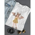 thumbnail image 3 of Cute Anime Girl In Bat Costume T-Shirt Women -Image by Shutterstock, Female Large, 3 of 4