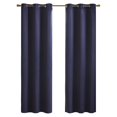 thumbnail image 1 of SunSmart Taren 100 Percent Polyester Fabric Solid Thermal Panel Pair in Navy, 1 of 11