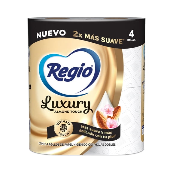 Papel higiénico Regio Luxury Almond Touch 4 rollos XXL