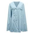 thumbnail image 4 of Robes d'Invité de Mariage pour Femmes, Robe Double Cape Décontractée Élégante Tunique de Travail Style Peplum Manches Longues Tenue Formelle d'Affaires avec Col Châle et Poches Latérales pour le Trajet Quotidien, 4 of 4